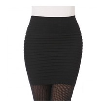 High Waisted Black Mini Skirt