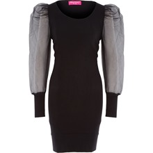 Black Organza Mini Dress Plus size