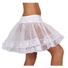 Multi-Layered Feminine Satin and Llace Petticoat