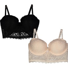 Padded Longer Line Lace Bra