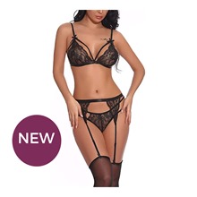 Plus Plus Size 3 Piece Lace Lingerie Set