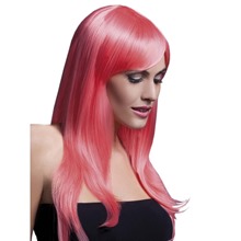 Glamorous Straight Party Wig Pink