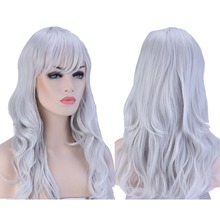 Glamorous Layered Party Wig Lavender Grey
