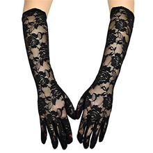  Long Lace Evening Opera Gloves