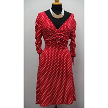 Flirty Shorter Length Dress in Red Polka Dot