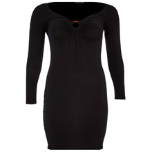 Black Ring Bodycon Mini Dress 