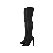 Over The Knee Stretch High Heeled Sock Boot