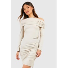 Cream Bardot Dress