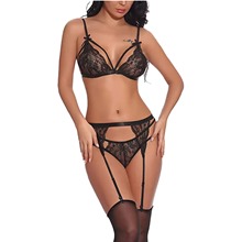 Plus Size 3 Piece Lace Lingerie Set