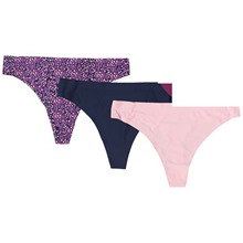 Pack of 3 Seamless Floral Thongs