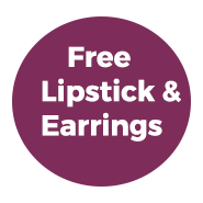 Free Lipstick & Earrings