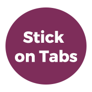 stick on tabs 